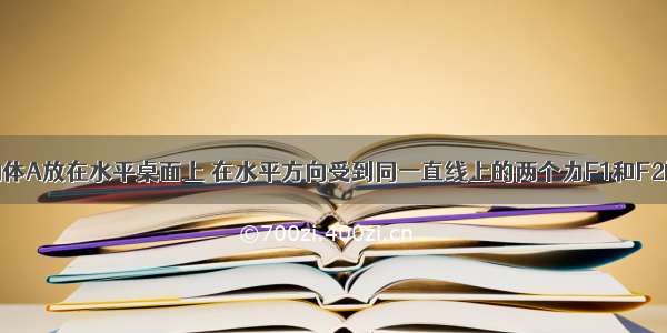 如图所示 物体A放在水平桌面上 在水平方向受到同一直线上的两个力F1和F2的作用 F1=