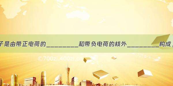 原子的结构：原子是由带正电荷的________和带负电荷的核外________构成；原子核是由带