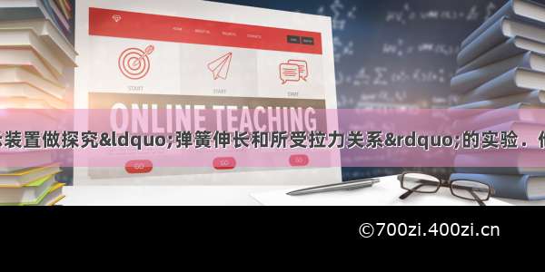 某同学用如图1所示装置做探究&ldquo;弹簧伸长和所受拉力关系&rdquo;的实验．他先在弹簧下端挂上