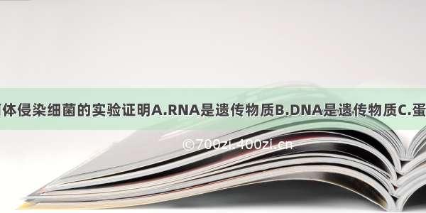 单选题噬菌体侵染细菌的实验证明A.RNA是遗传物质B.DNA是遗传物质C.蛋白质是遗传