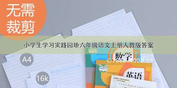 小学生学习实践园地六年级语文上册人教版答案