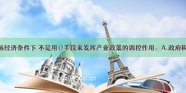 社会主义市场经济条件下 不是用()手段来发挥产业政策的调控作用。A.政府税收B.信贷C.