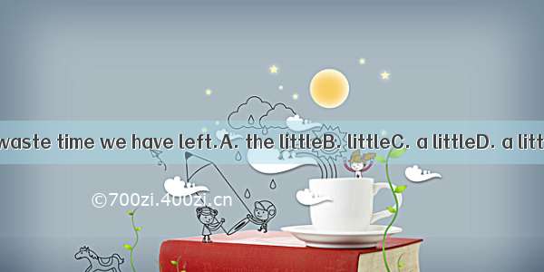 Let us not waste time we have left.A. the littleB. littleC. a littleD. a little more