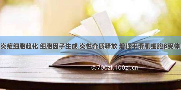 具有抑制炎症细胞趋化 细胞因子生成 炎性介质释放 增强平滑肌细胞β受体的反应性 