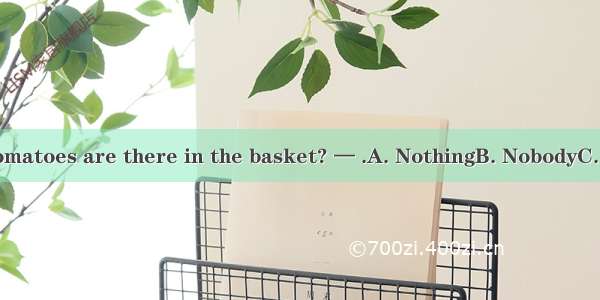 — How many tomatoes are there in the basket? — .A. NothingB. NobodyC. NoneD. No one