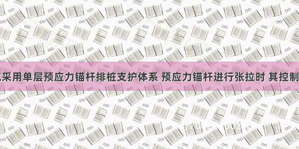 某建筑基坑采用单层预应力锚杆排桩支护体系 预应力锚杆进行张拉时 其控制应力不应超