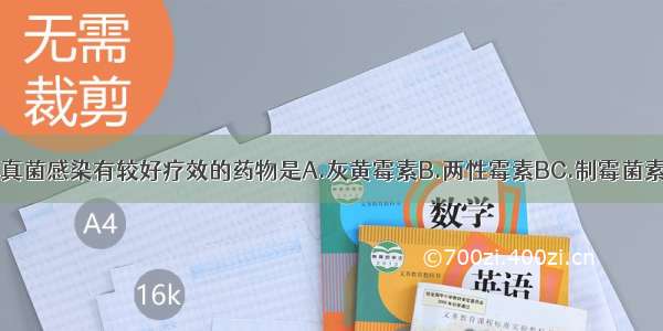 对浅表和深部真菌感染有较好疗效的药物是A.灰黄霉素B.两性霉素BC.制霉菌素D.氟胞嘧啶E