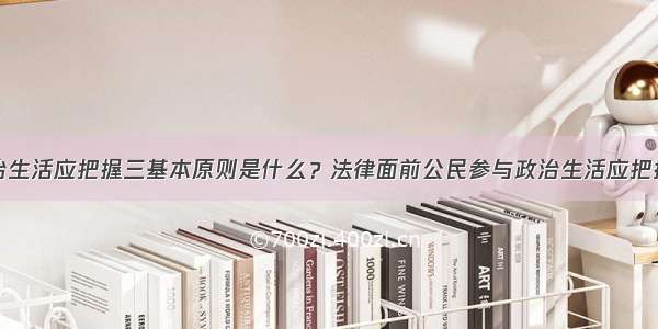 公民参与政治生活应把握三基本原则是什么？法律面前公民参与政治生活应把握三基本原则