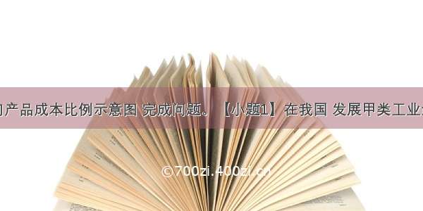 读工业部门产品成本比例示意图 完成问题。【小题1】在我国 发展甲类工业最具优势条