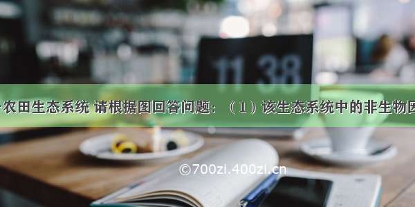 如图是一农田生态系统 请根据图回答问题：（1）该生态系统中的非生物因素有 　 　