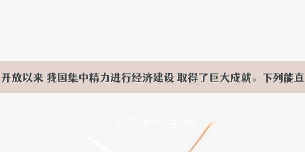 单选题改革开放以来 我国集中精力进行经济建设 取得了巨大成就。下列能直接体现这种