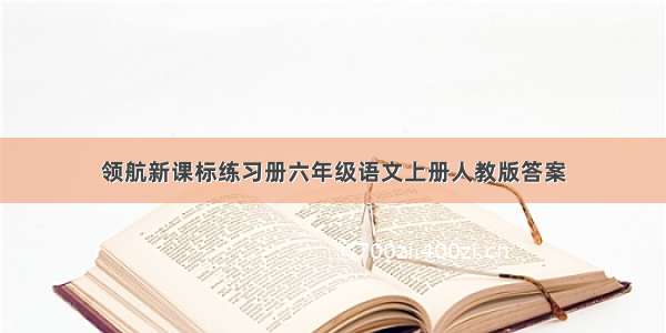 领航新课标练习册六年级语文上册人教版答案