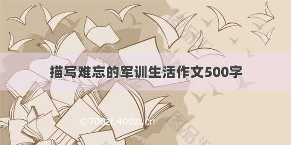 描写难忘的军训生活作文500字