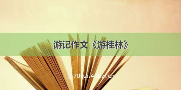 游记作文《游桂林》