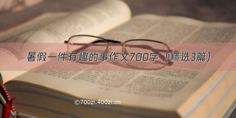 暑假一件有趣的事作文700字（精选3篇）