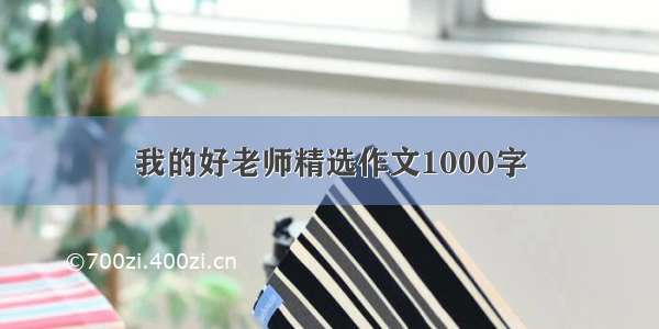 我的好老师精选作文1000字