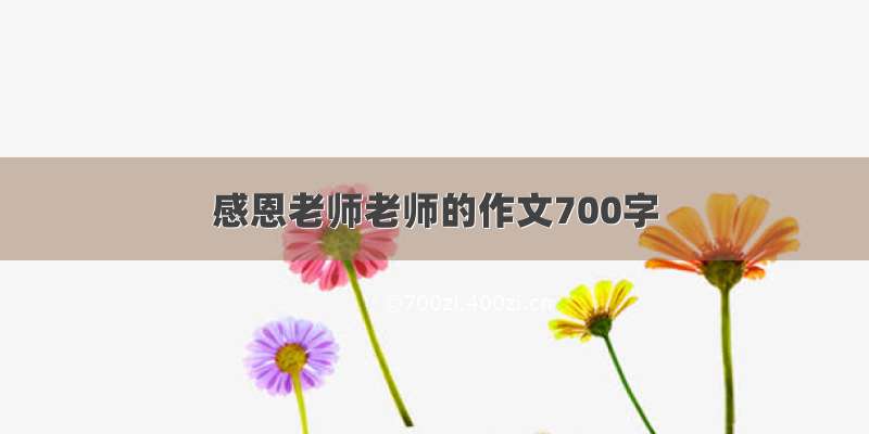 感恩老师老师的作文700字