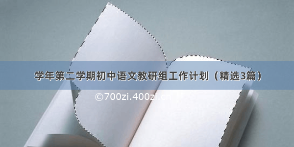 学年第二学期初中语文教研组工作计划（精选3篇）