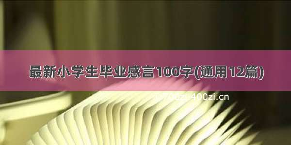 最新小学生毕业感言100字(通用12篇)