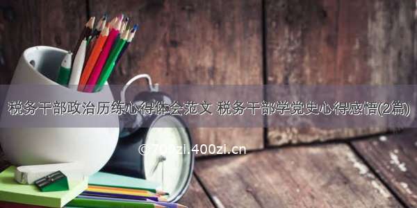 税务干部政治历练心得体会范文 税务干部学党史心得感悟(2篇)